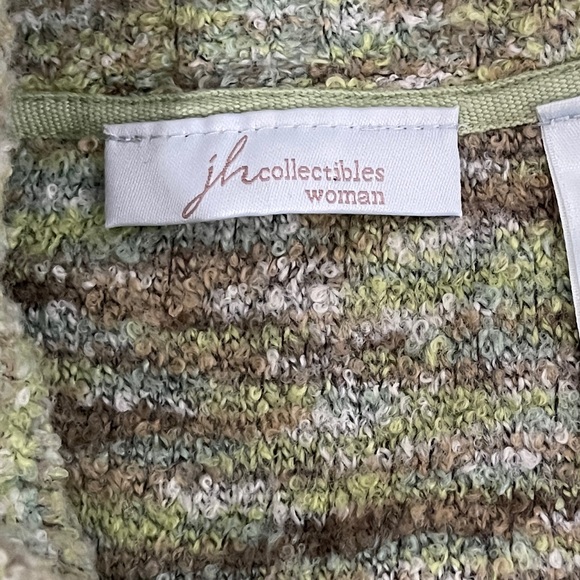 *JH Collection Woman’s Asymmetrical Collar Multi-color Sweater Sz 1X - Picture 6 of 7